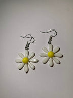 Colourful daisy flower earrings