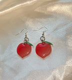 Pink peach earrings