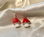 Red mushroom/toad stool earrings