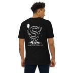 T-shirt brodé en coton épais GUSTATORY Originals Crise de la Durabilité