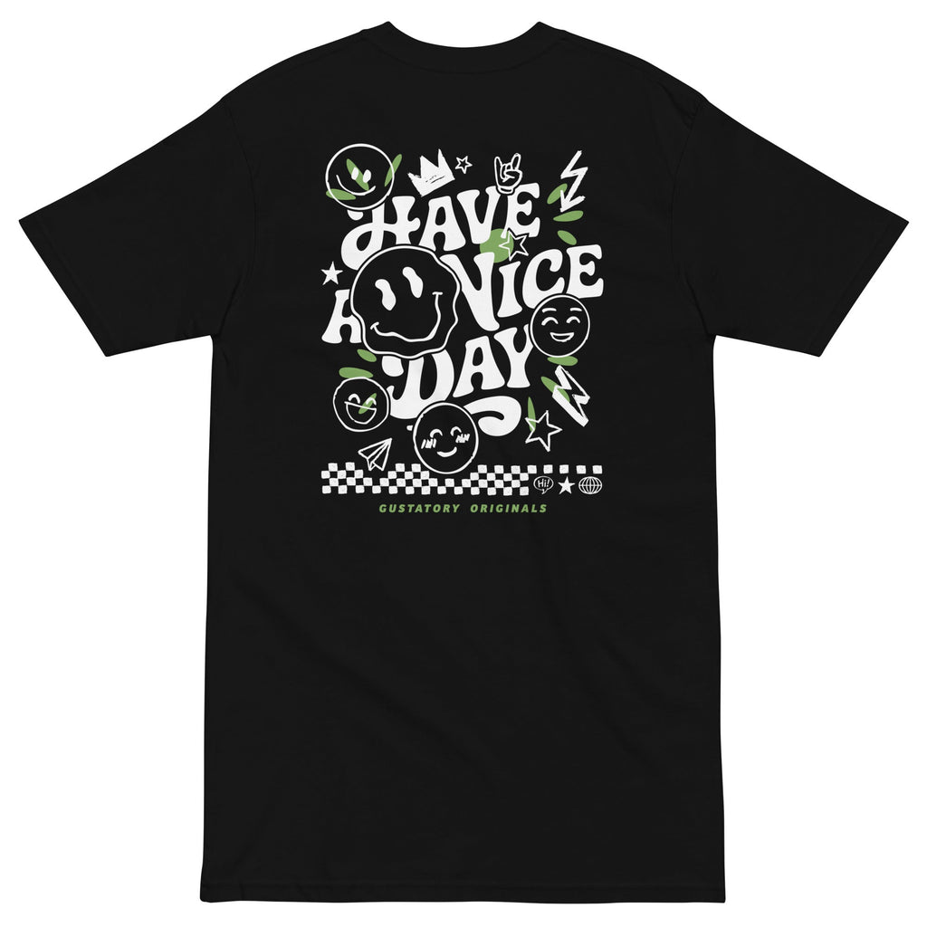 T-shirt GUSTATORY Originals Have A Nice Day en coton épais brodé