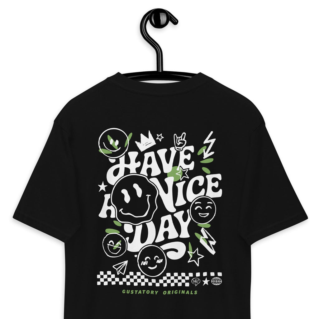 T-shirt GUSTATORY Originals Have A Nice Day en coton épais brodé