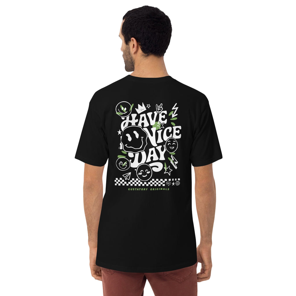 T-shirt GUSTATORY Originals Have A Nice Day en coton épais brodé