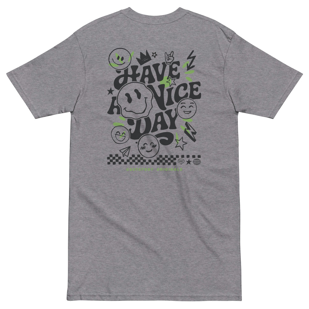 T-shirt GUSTATORY Originals Have A Nice Day en coton épais brodé