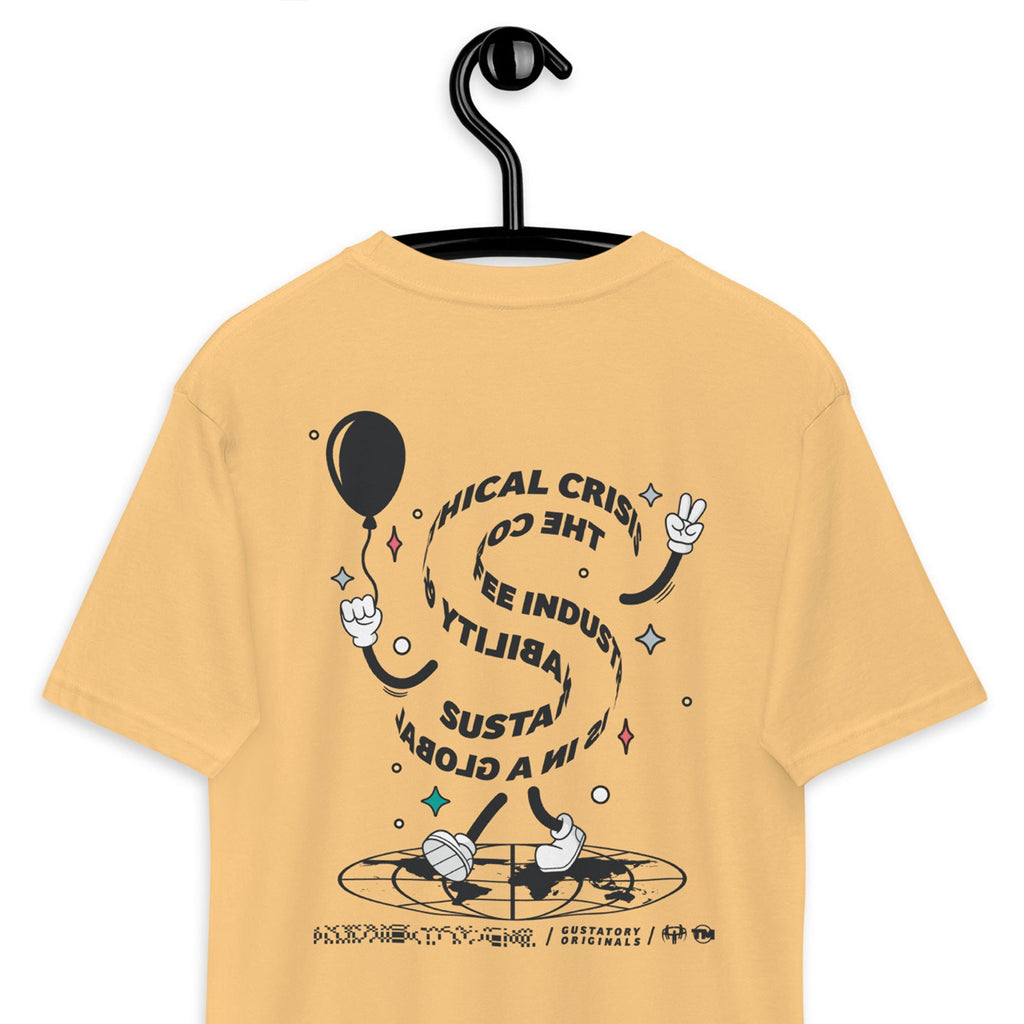 T-shirt brodé en coton épais GUSTATORY Originals Crise de la Durabilité