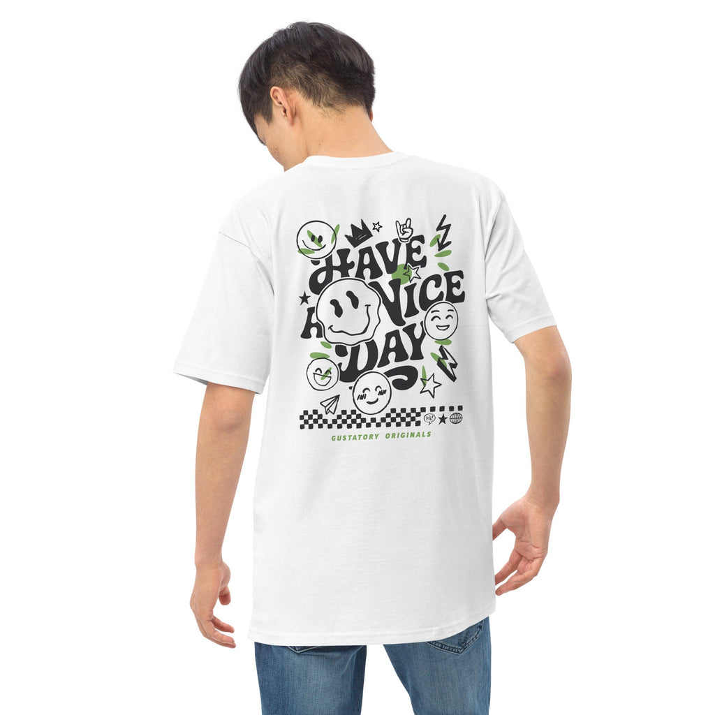T-shirt GUSTATORY Originals Have A Nice Day en coton épais brodé