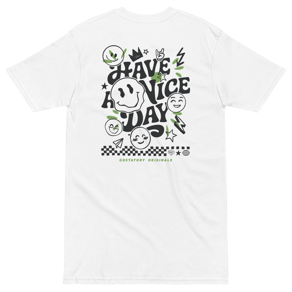 T-shirt GUSTATORY Originals Have A Nice Day en coton épais brodé