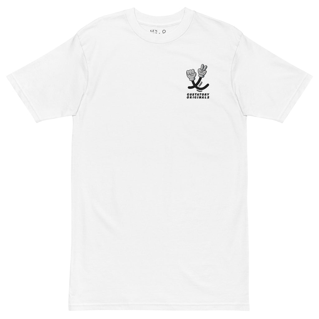T-shirt brodé en coton épais GUSTATORY Originals Crise de la Durabilité