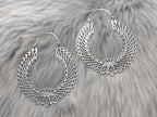 Golden/Silver Lotus Filigree Hoops