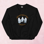 Cool quirky ghouls supporting ghouls ghost hand illustrated graphic unisex sweatshirt