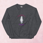 Cool spooky Halloween I'm just a ghoul ghost hand illustrated graphic unisex sweatshirt