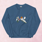 Cute hand illustrated Christmas robin bird unisex graphic sweatshirt jumper