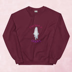 Cool spooky Halloween I'm just a ghoul ghost hand illustrated graphic unisex sweatshirt