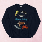 Shore thing hand drawn sea creature graphic unisex sweatshirt