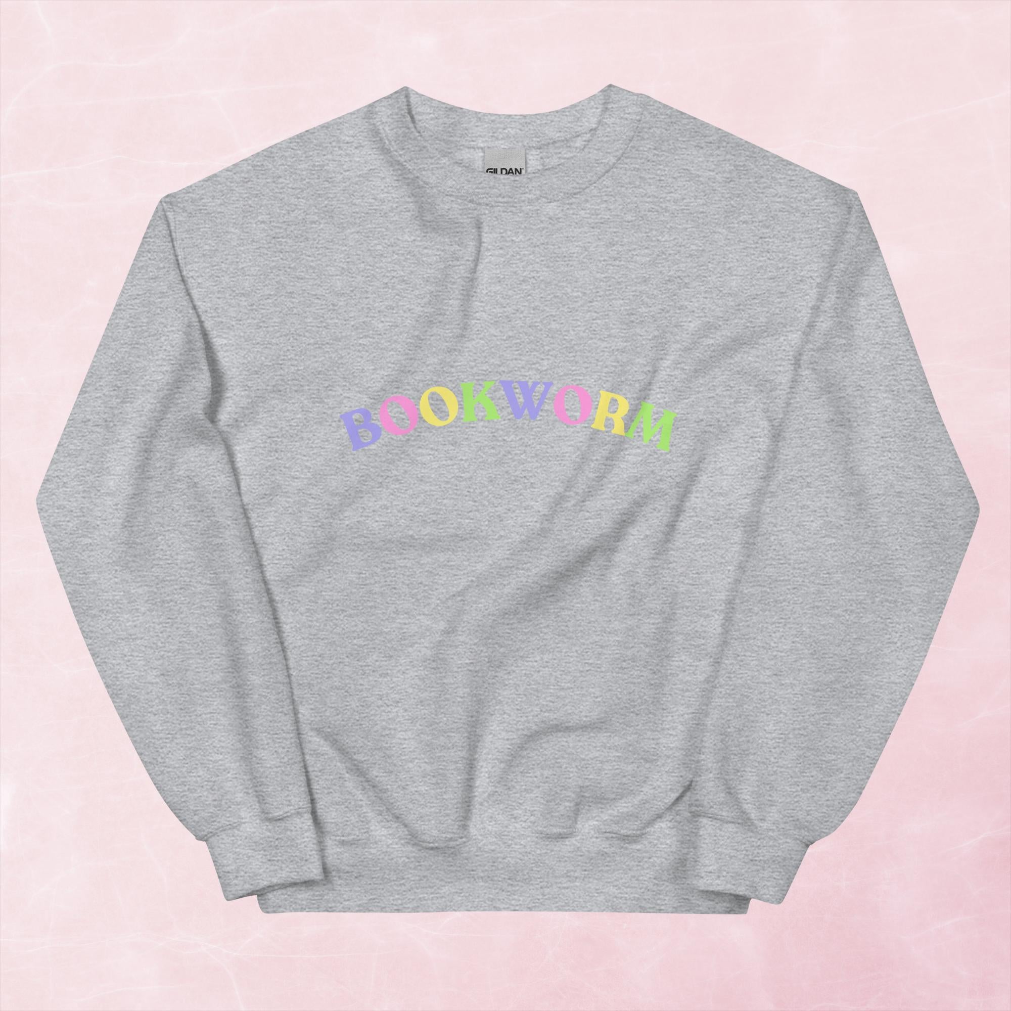 Cool book fan book worm letter unisex graphic sweatshirt