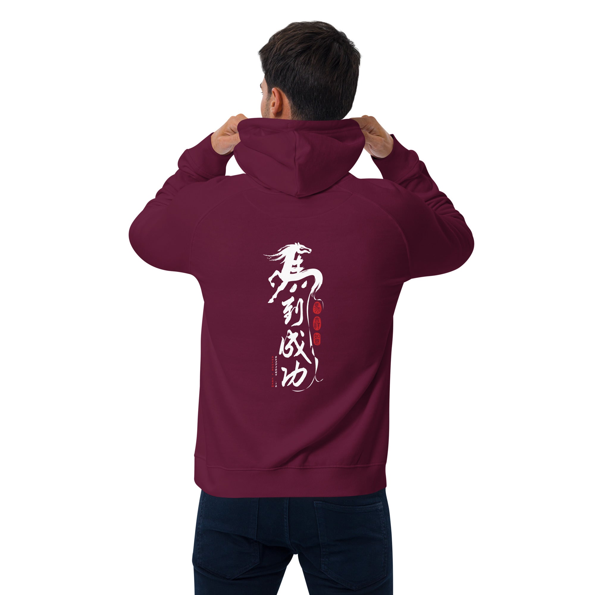 Sweat à capuche en coton biologique 10 éditions de l'année chinoise du cheval