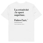 T-shirt en coton biologique Make Art Creative Standard
