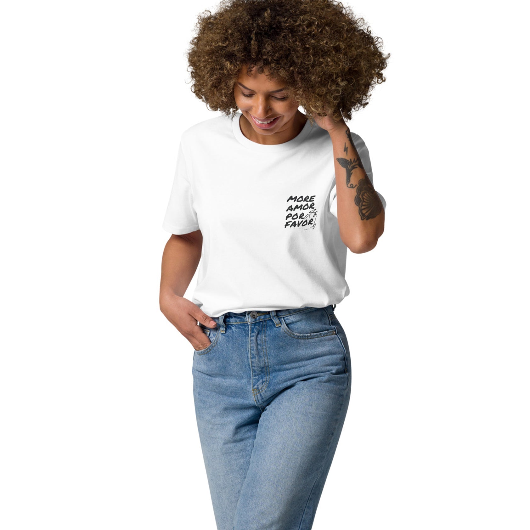 09 T-shirt en Coton Bio More Amor Por Favor EDITIONS