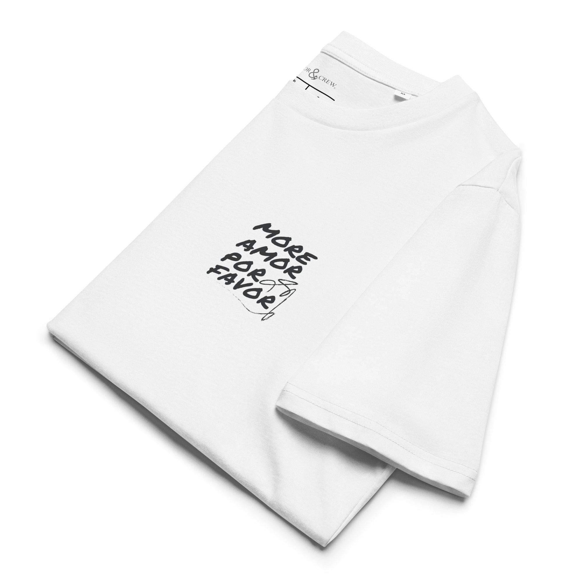 09 T-shirt en Coton Bio More Amor Por Favor EDITIONS