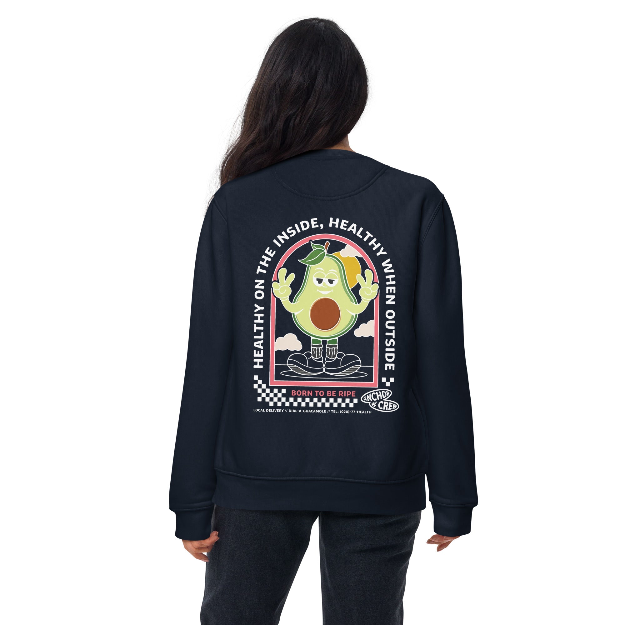 Sweatshirt en coton biologique local Ripe Avocado Dial-A-Local