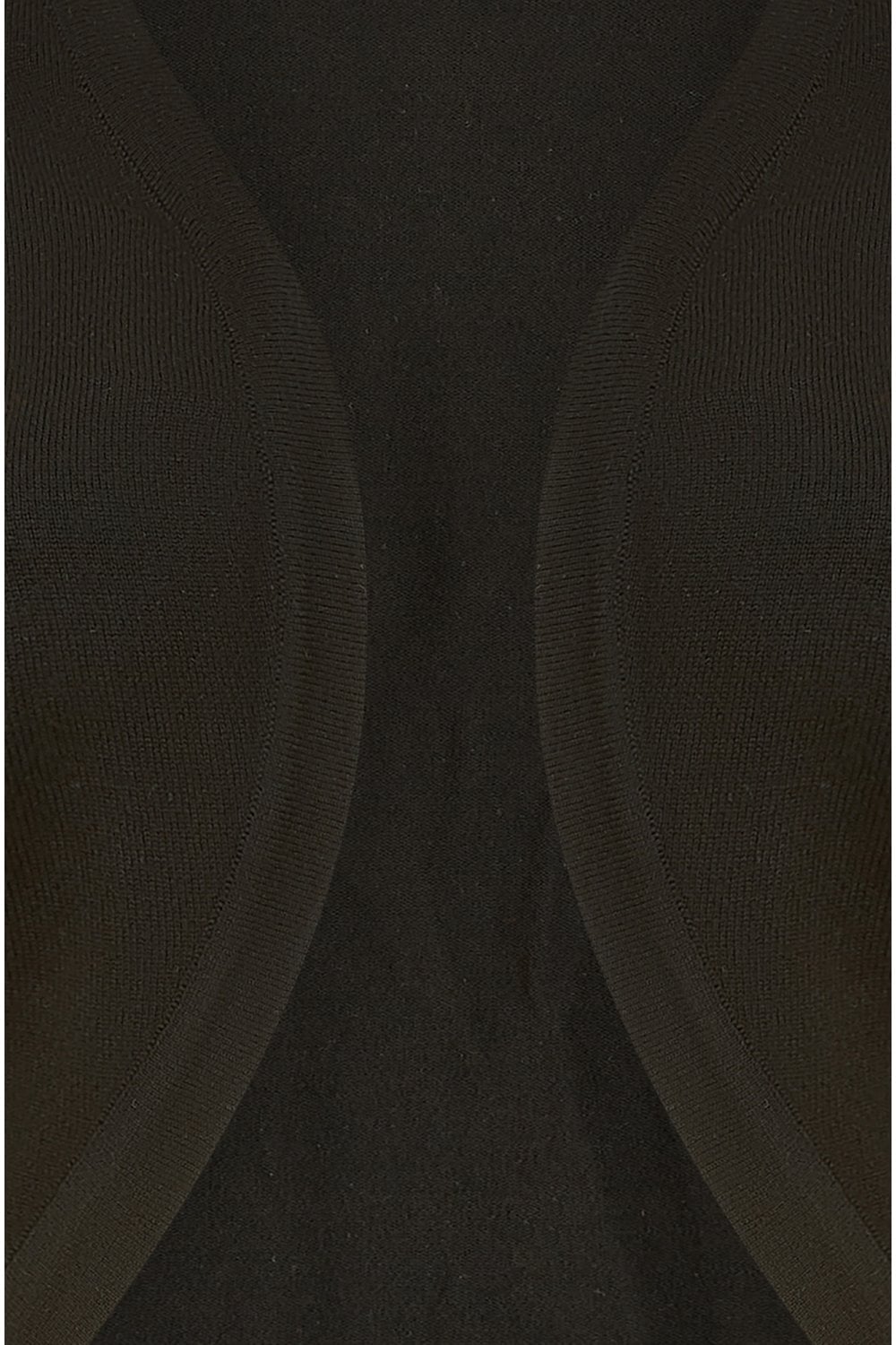 Boléro galbé en maille noire Yumi