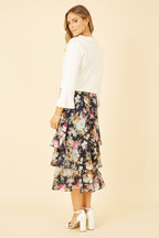 Gilet court Yumi ivoire avec manches cloche